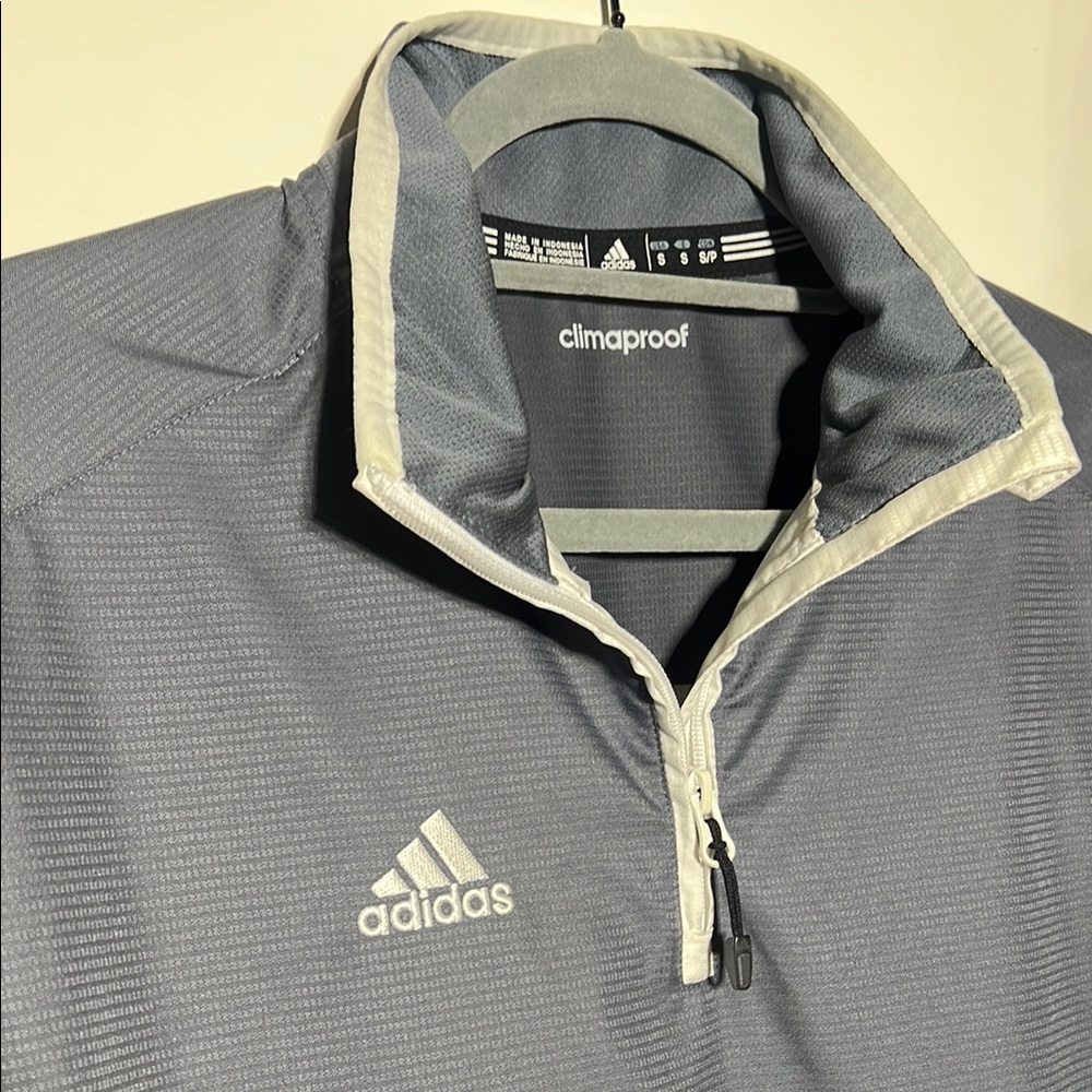 Adidas Gray and White Windbreaker Jacket - Picture 4 of 5